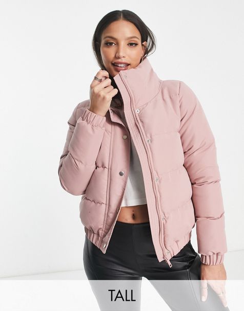 Pink Fleece Lined Puffer Jacket