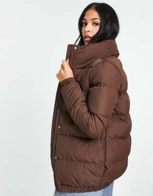 brave soul brown puffer jacket