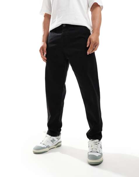 Brave Soul tapered trousers in black - view 1
