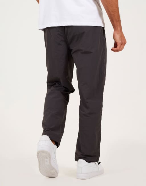 Brave Soul Taslan loose fit  cuffed cargo trousers in dark grey, 4 of 4