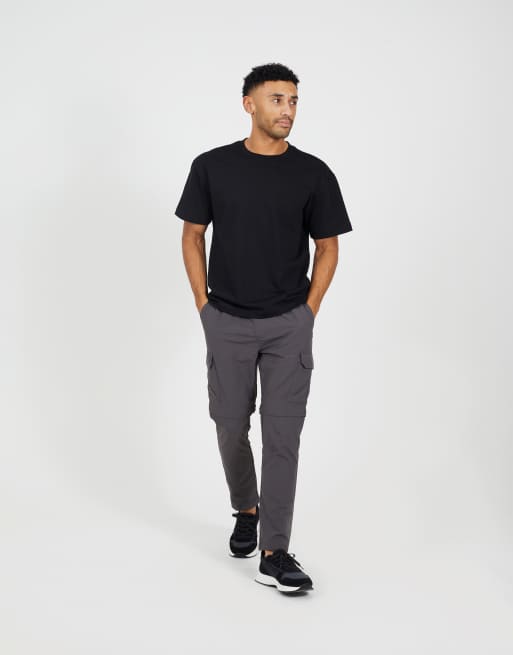 Brave Soul - Taslan - Pantaloni cargo grigio antracite con pannello con zip, 4 di 4