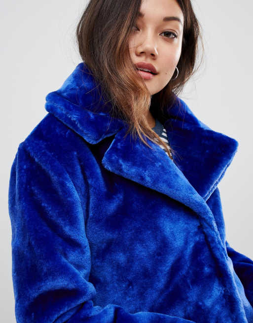 Brave soul tasmin 2025 faux fur tailored coat