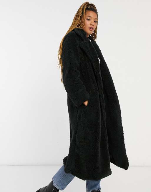 Black teddy coat asos sale