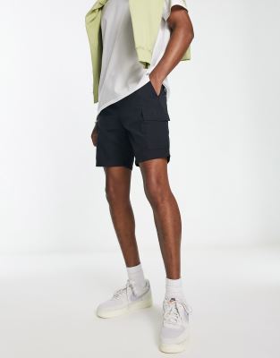 Brave Soul tech cargo shorts in black - ASOS Price Checker