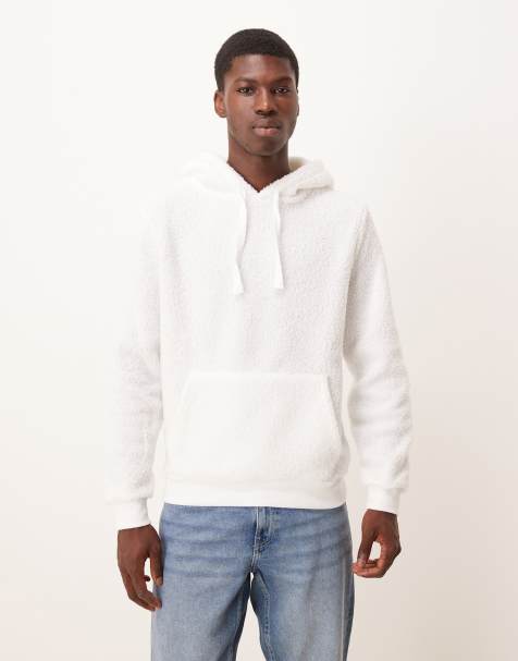 Brave Soul Teddy fleece hoodie in cream - view 1