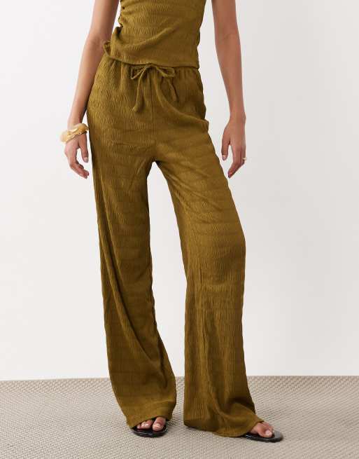 Brave Soul textured pants in olive green (Part of a set), 2 of 5