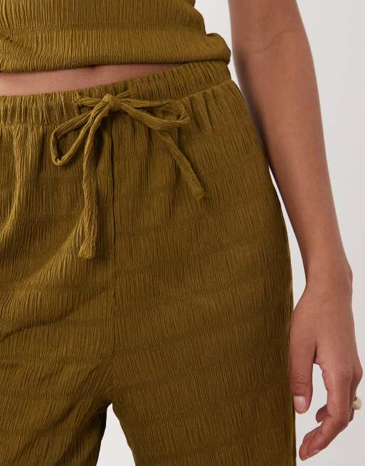 Brave Soul textured pants in olive green (Part of a set), 3 of 5