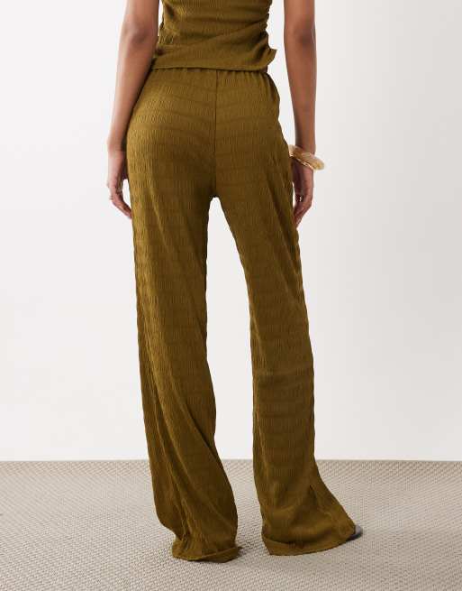 Brave Soul textured pants in olive green (Part of a set), 5 of 5
