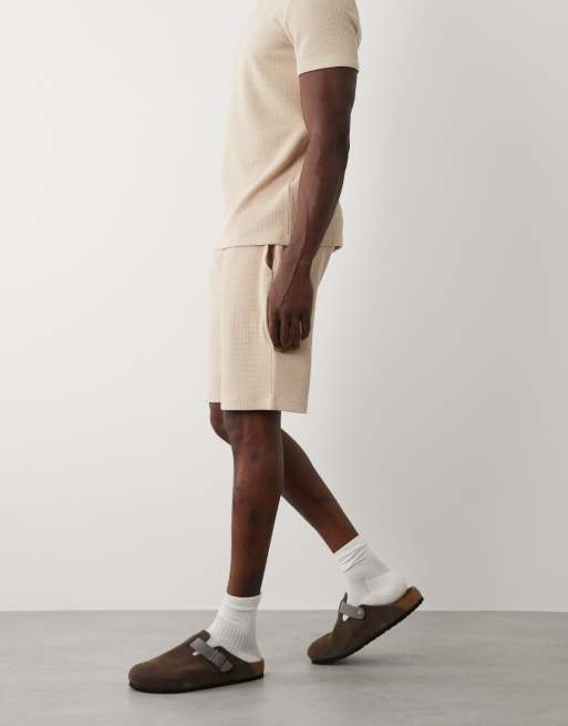 Brave Soul textured shorts in light sand (part of a set), 3 of 5