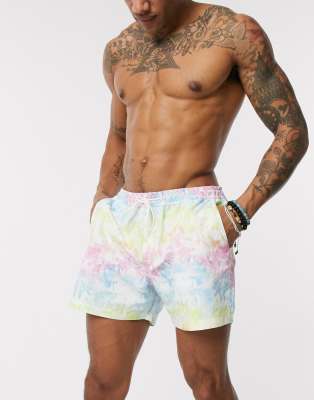 Brave Soul Brave Soul tie dye swim short-Multi