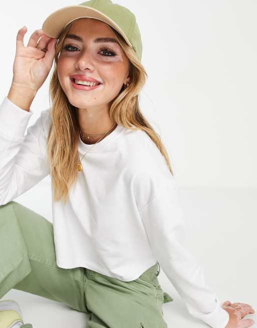 Brave Soul – Tina – Sweatshirt in Camel mit kurzem Schnitt