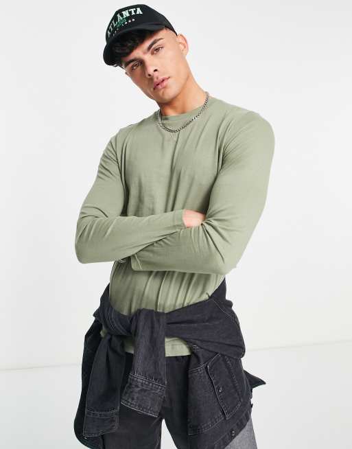 Brave Soul - Top a maniche lunghe color verde polvere