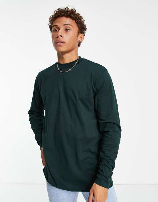 Brave Soul - Top a maniche lunghe oversize accollato verde