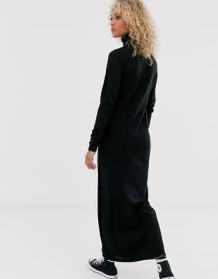 roll neck maxi dress