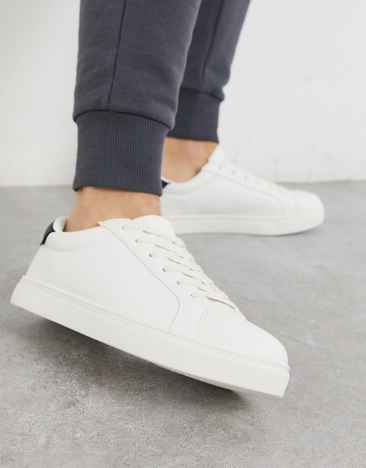 Brave Soul trainers in white with contrast black | ASOS
