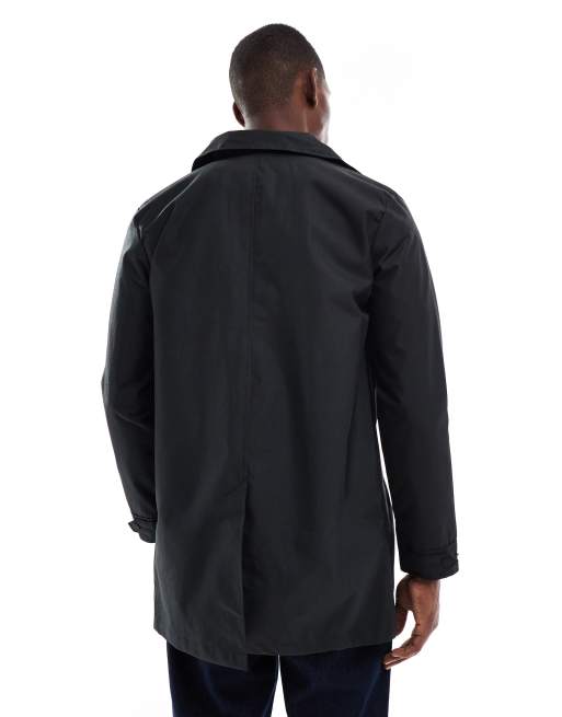 Brave Soul – Trenchcoat in Schwarz mit durchgehendem Reißverschluss, 3 von 5