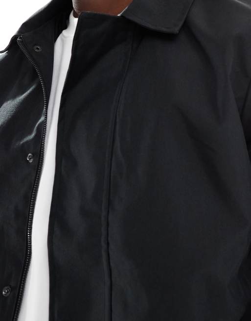 Brave Soul – Trenchcoat in Schwarz mit durchgehendem Reißverschluss, 5 von 5