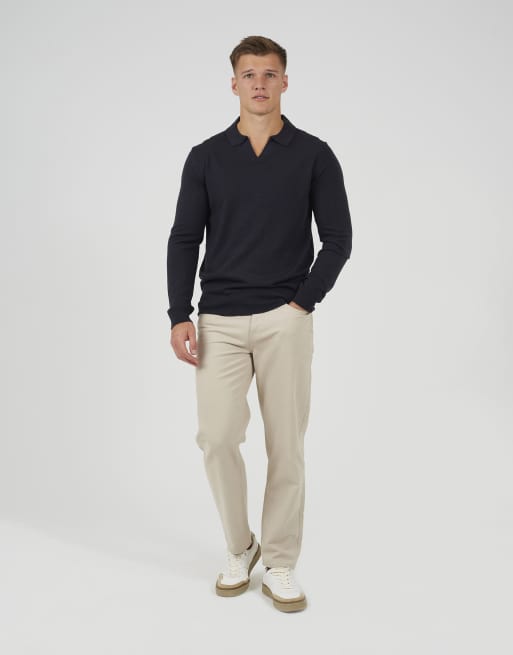 Brave Soul - Trophy - Polo en maille à col ouvert - Bleu marine, 2 de 4