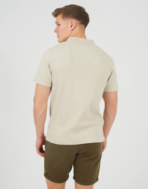 Brave Soul - Trophy - Poloshirt met trophy hals in licht stone, 2 van 4
