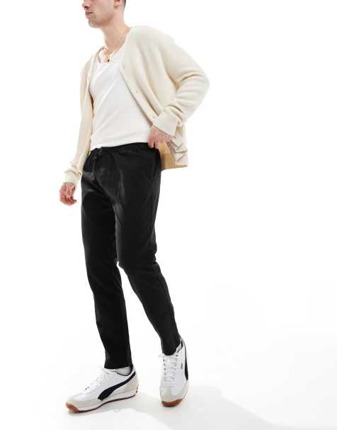 Brave Soul – Twill-Hose in Schwarz mit elastischem Bund - view 1