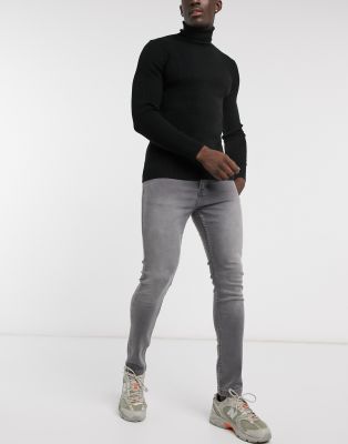 Brave Soul – Ultimate – Eng geschnittene Jeans in Grau