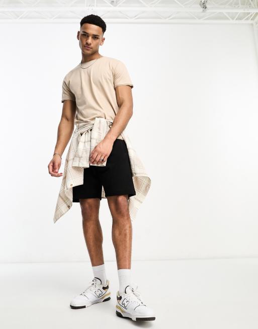 Brave Soul – Ungesäumtes T-Shirt in Stone