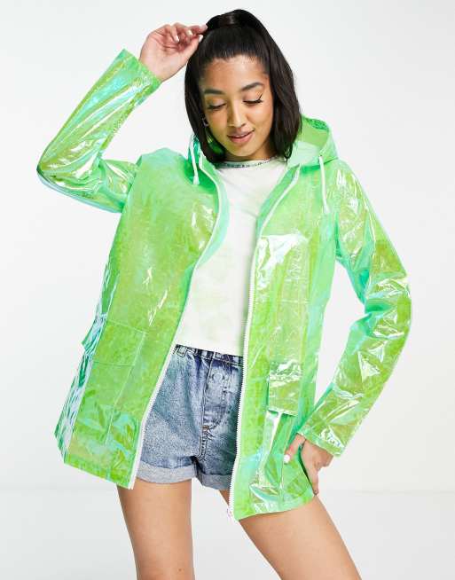 Brave Soul - Unicorn - Impermeabile da festival color lime brillante