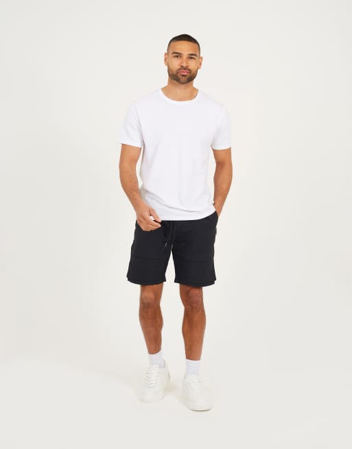 Brave Soul - Utility short van katoen met elastische taille in zwart, 3 van 4