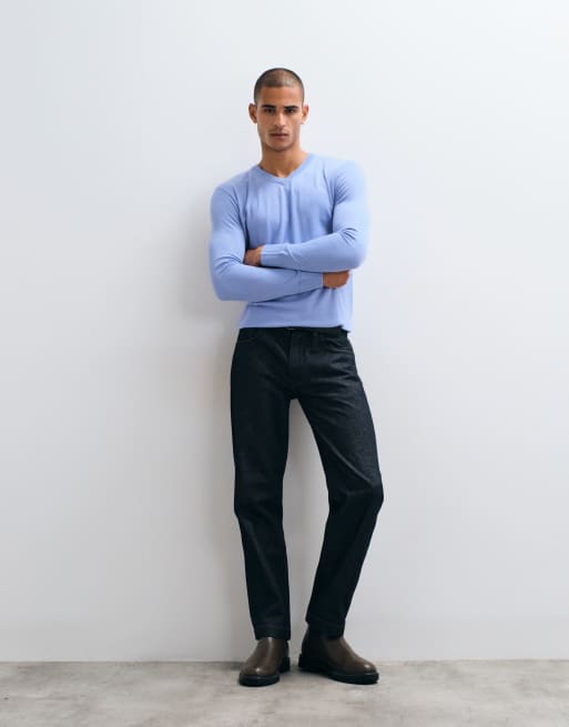 Brave Soul v-neck knit sweater in pale blue, 2 of 5