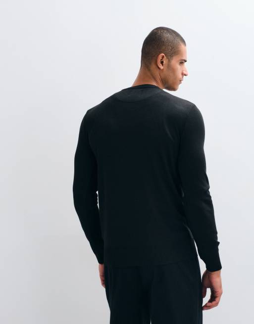 Brave Soul v-neck knitted jumper in black, 2 of 5