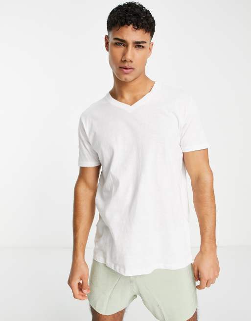 Brave Soul v-neck t-shirt in white