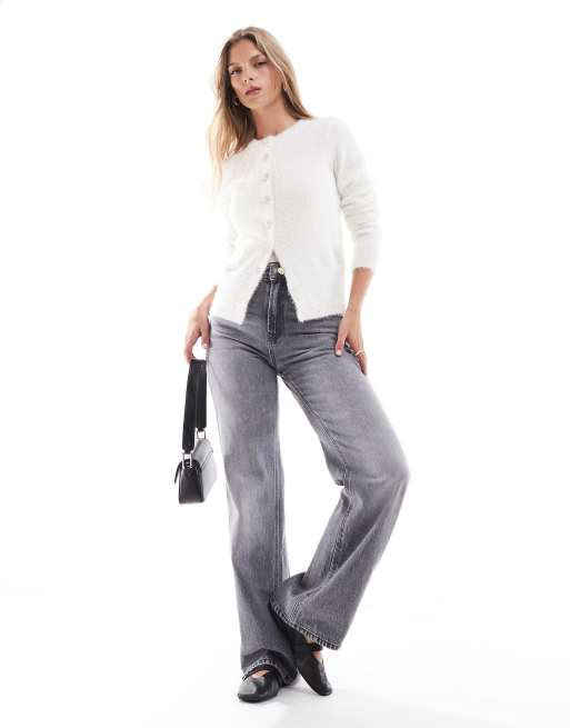 Brave Soul - Vest met knopen met juwelendetails in ivoorwit, 3 van 4
