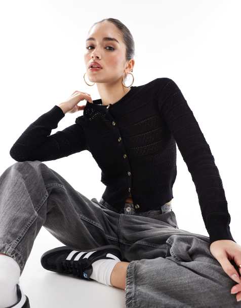 Brave Soul - Vest met ronde hals en stiksels in zwart - view 1