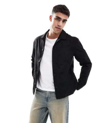 Brave Soul - Veste boutonnée avec col - Noir