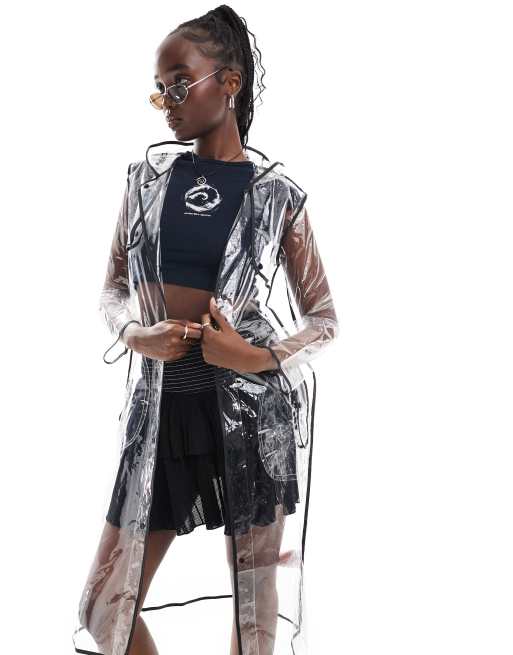 Brave Soul Veste de pluie longue et transparente style festival ASOS