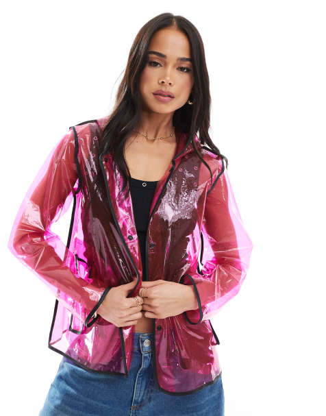 Brave Soul - Veste de pluie style festival - Rose vif - view 1