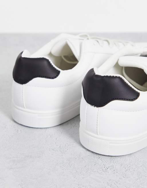 Brave Soul – Vita, minimalistiska sneakers med snörning, 2 av 4