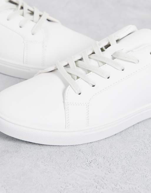Brave Soul – Vita, minimalistiska sneakers med snörning, 3 av 4