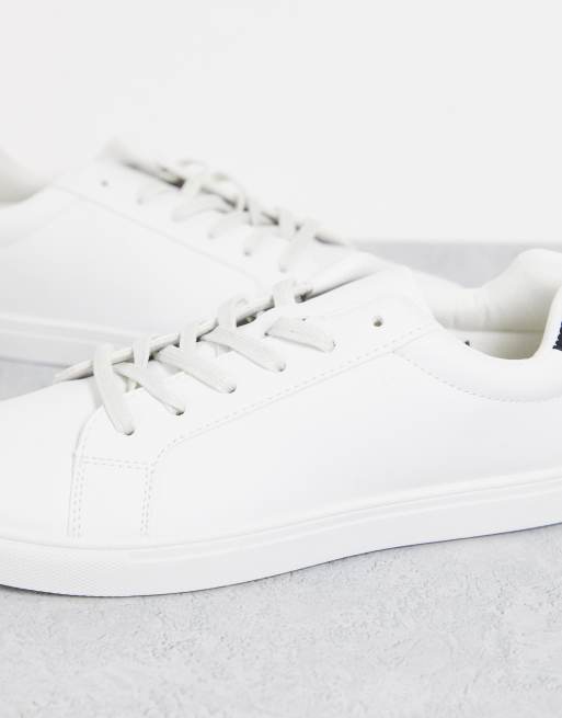 Brave Soul – Vita, minimalistiska sneakers med snörning, 4 av 4