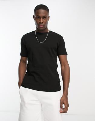 Brave Soul waffle stitch t-shirt in black | ASOS