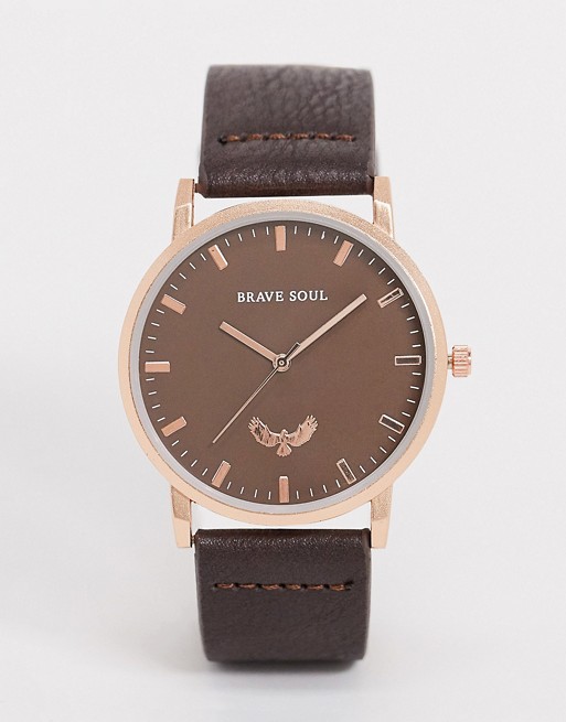 Brave Soul watch with black dial