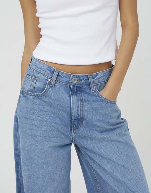 Brave Soul – Weit geschnittene Jeans in Blassblau mit mittelhohem Bund, 3 von 4