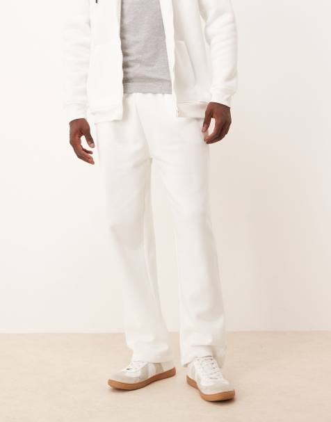 Brave Soul Wide leg joggers in cream - view 1
