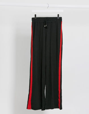 black trousers red stripe