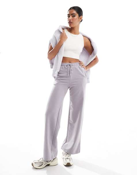 Brave Soul wide leg trackies in mauve - view 1