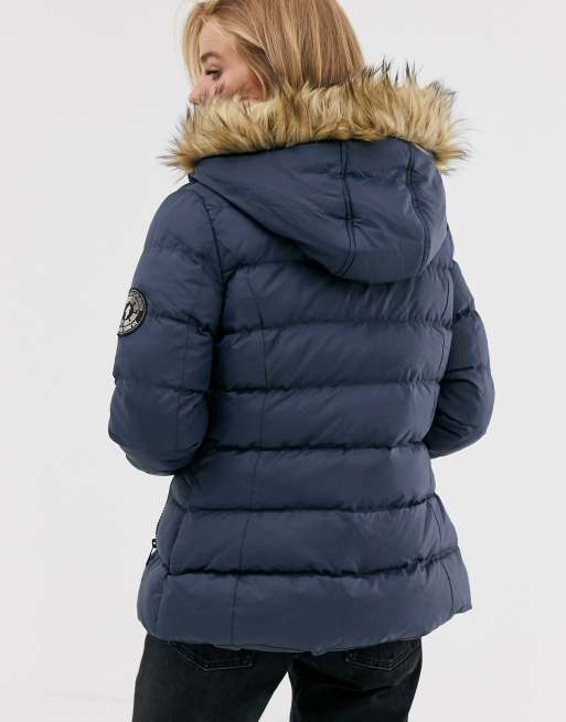 Brave Soul wizard padded coat with faux fur hood