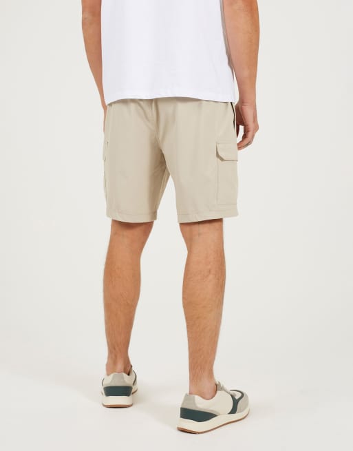 Brave Soul Woven cargo style shorts in stone, 2 of 3