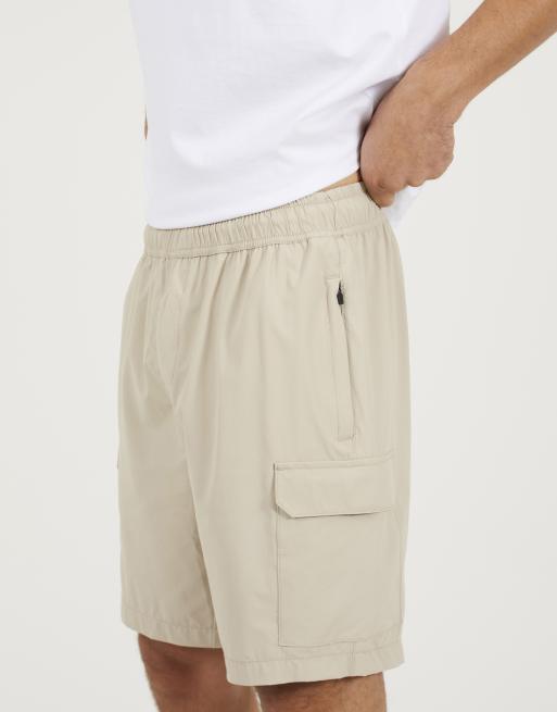 Brave Soul Woven cargo style shorts in stone, 3 of 3