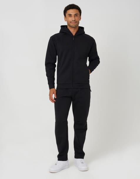 Brave Soul Zip through hoodie & jogger co-ord in black - view 1