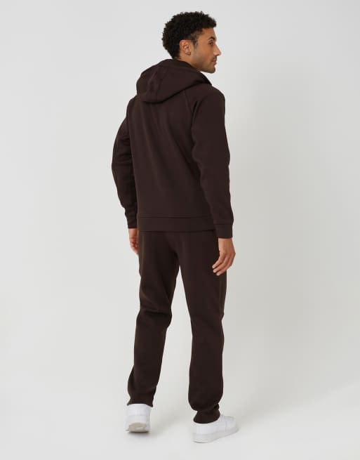 Brave Soul Zip through hoodie & jogger co-ord in chocolate, 2 of 3